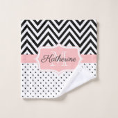 Cute Stippen en Chevron Bad Handdoek (Wasdoekje)