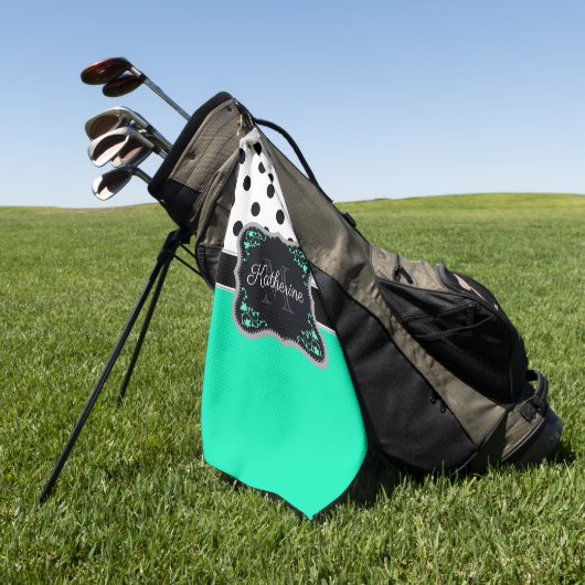 Cute Stippen Golfhanddoek (Groen)