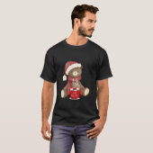 Cute Stitched Teddy Bear Hot Chocolate Cocoa Marsh T-shirt (Voorkant volledig)