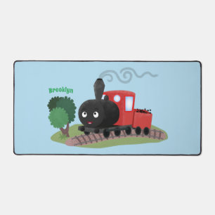 Cute stoomtrein cartoon illustratie bureaumat