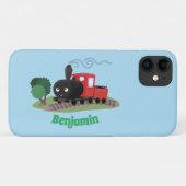 Cute stoomtrein cartoon illustratie Case-Mate iPhone case (Achterkant (horizontaal))