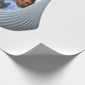 Cute Stork & Baby Modern Baby shower Cadeaupapier (Hoek)