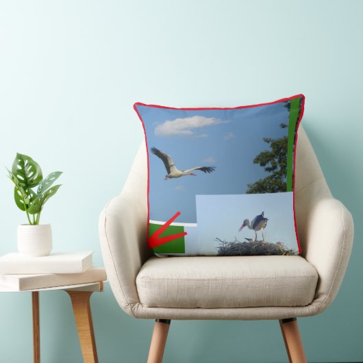 Cute Storks Colllow Lance Oreiller (Chaise)