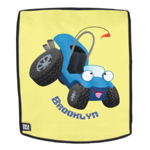 Cute strand buggy offroad voertuig cartoon rugtassen