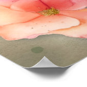 Cute strand roze flamingo poster (Hoek)