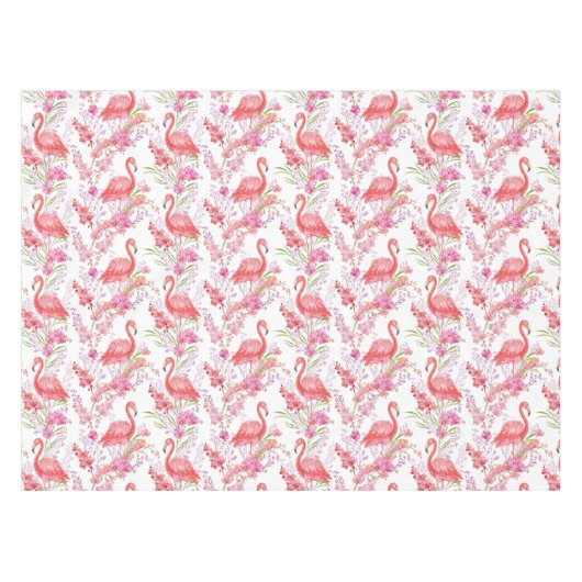 Cute strand roze flamingo tablecloth tafelkleed (Voorkant (Horizontaal))