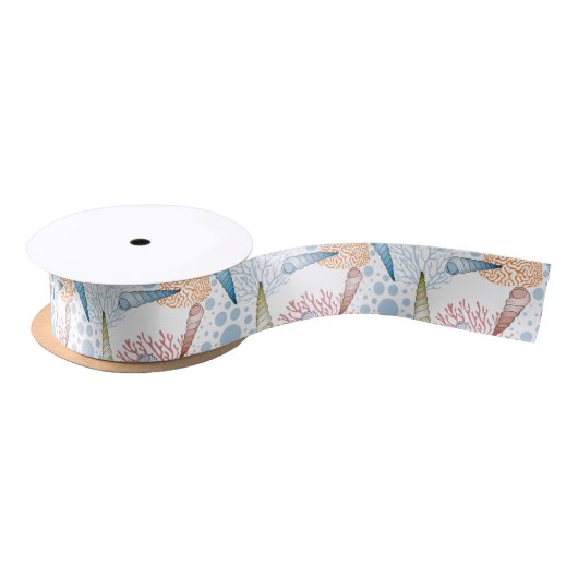 Cute strand seashell koraalpatroon lint (Spoel)
