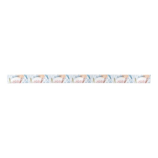 Cute strand seashell koraalpatroon lint (Voorkant)