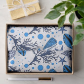 Cute strand seashell koraalpatroon tissuepapier (Geschenk)