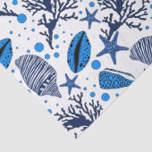 Cute strand seashell koraalpatroon tissuepapier (Detail)