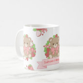 Cute Strawberry Bear Birthday Mug (Devant gauche)