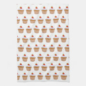 Cute Strawberry Bun Pattern Theedoek (Verticaal)