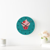Cute Strawberry Cupcake Ronde Klok (Huis)