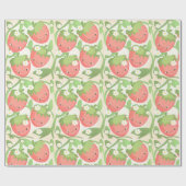 Cute Strawberry Garden  Cadeaupapier (Vlak)