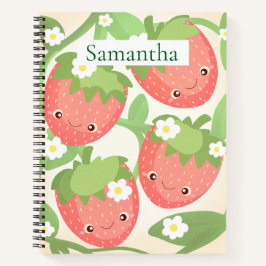 Cute Strawberry Garden  Notitieboek