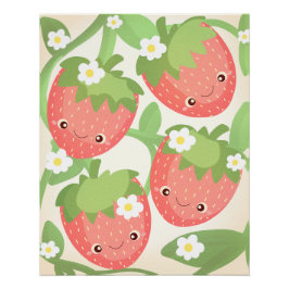 Cute Strawberry Garden  Perfect Poster
