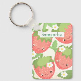 Cute Strawberry Garden  Sleutelhanger