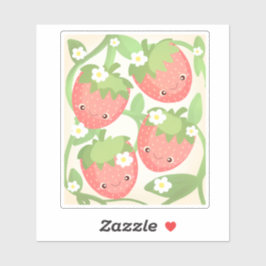 Cute Strawberry Garden  Sticker