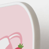 Cute Strawberry Koe Cartoon and Pattern Pickleball Paddle (Links Detail)