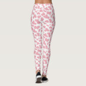 Cute Strawberry Koe Spots Pattern | Roze Leggings (Achterkant)