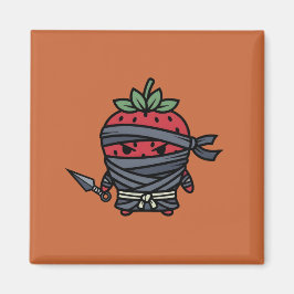 Cute Strawberry Ninja Assassin Japanese Pop Art Magneet