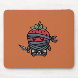 Cute Strawberry Ninja Assassin Japanese Pop Art Muismat