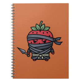 Cute Strawberry Ninja Assassin Japanese Pop Art Notitieboek