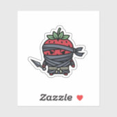 Cute Strawberry Ninja Assassin Japanese Pop Art Sticker (Vel)
