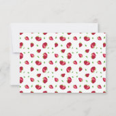 Cute Strawberry Pattern Bedankkaart (Achterkant)