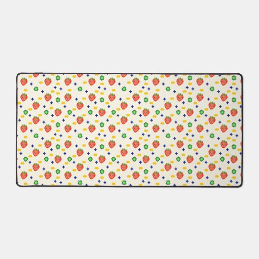 Cute Strawberry Pattern Bureaumat (Voorkant)