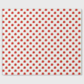 Cute Strawberry Pattern Cadeaupapier (Vlak)