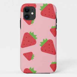 Cute Strawberry Pattern iPhone 11 Hoesje