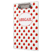 Cute Strawberry Pattern | Gepersonaliseerd Klembord (Links)