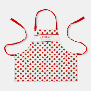 Cute Strawberry Pattern Kinder Schort