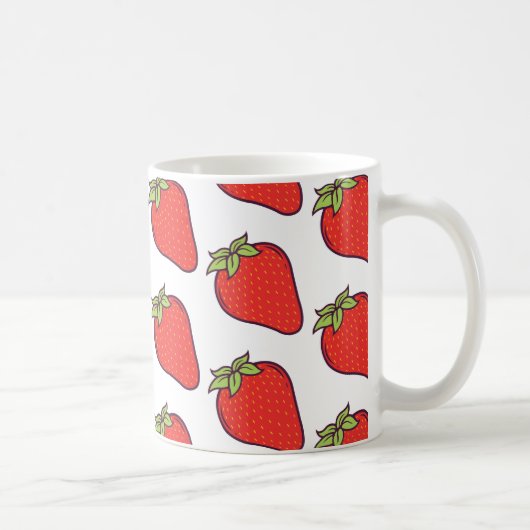 Cute Strawberry Pattern Koffiemok (Rechts)
