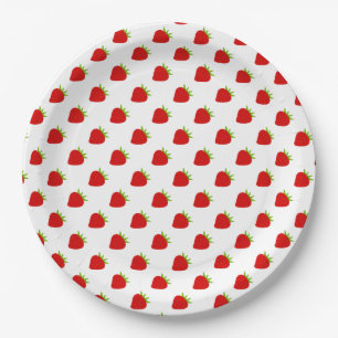 Cute Strawberry Pattern Papieren Bordje