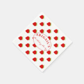 Cute Strawberry Pattern Personalized Servet (Hoek)