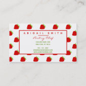 Cute Strawberry Pattern Personalized Visitekaartje (Voorkant)