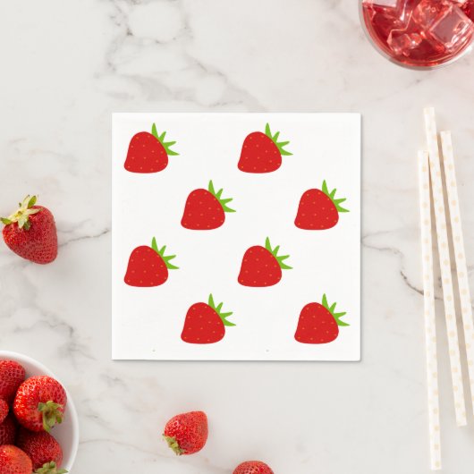Cute Strawberry Pattern Servet (Insitu)