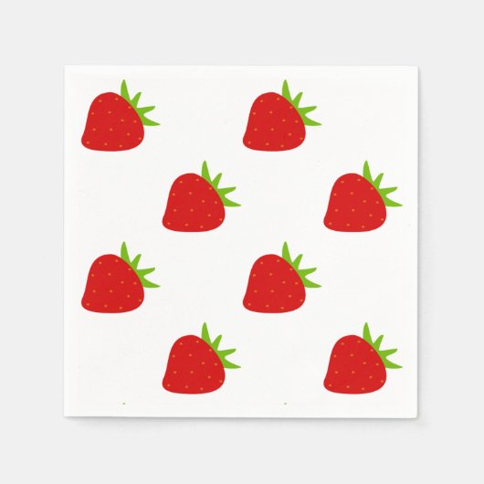 Cute Strawberry Pattern Servet (Voorkant)