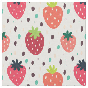 Cute Strawberry Pattern Stof