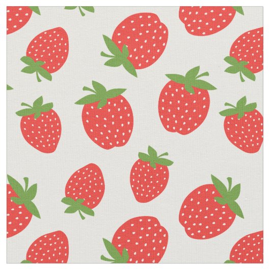 Cute Strawberry Pattern Stof (Close Up)