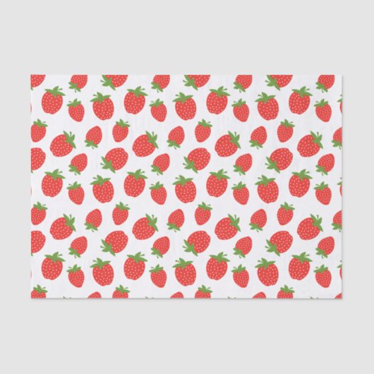 Cute Strawberry Pattern Tissuepapier (Voorkant)