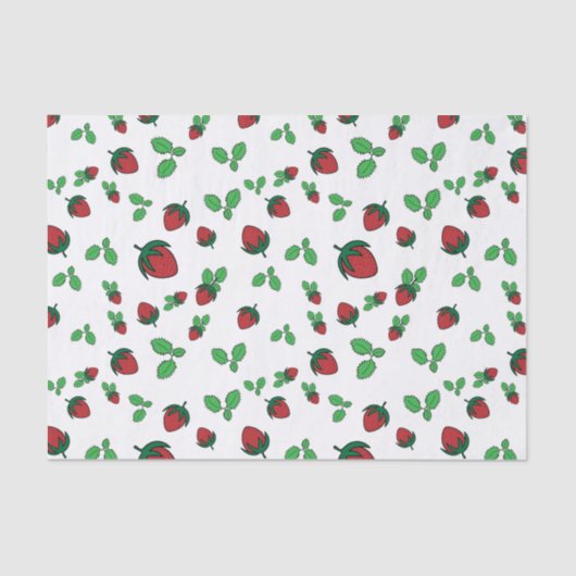 Cute Strawberry Pattern Tissuepapier (Voorkant)