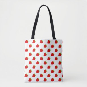 Cute Strawberry Pattern   Tote Bag