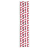 Cute Strawberry Repeat Pattern Korte Tafelloper (Voorkant)