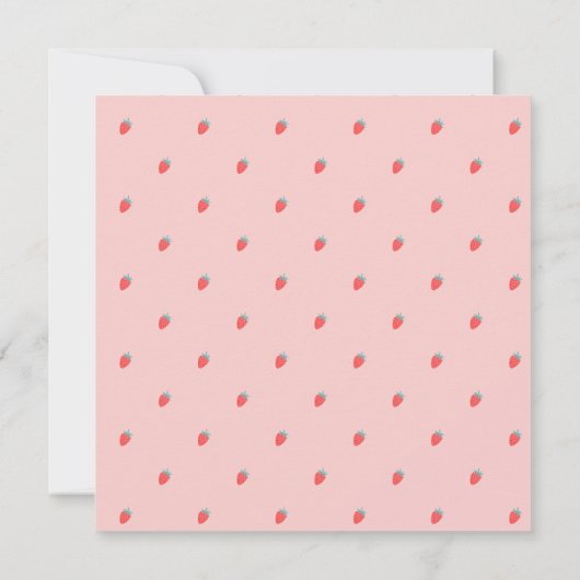 Cute Strawberry Square Invitation (Dos)