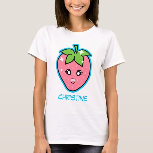 Cute Strawberry T-shirt (Voorkant)
