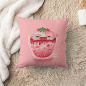 Cute Strawberry Throw Pillow – Kawaii Design Kussen (Deken)