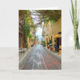 Cute Street in Athene Griekenland Kaart
